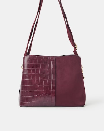 Accessorize Faux Croc Crossbody Bag