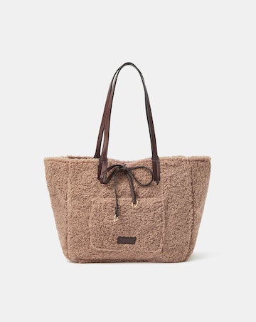 Accessorize Faux Shearling Shoulder Bag