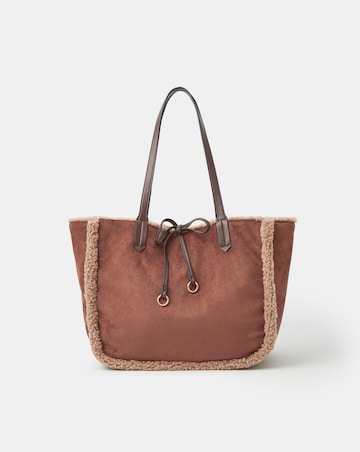 Accessorize Faux Shearling Shoulder Bag