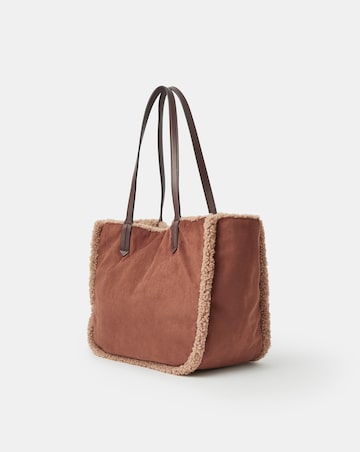 Accessorize Faux Shearling Shoulder Bag