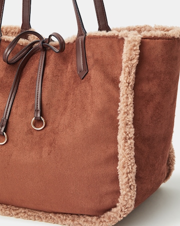 Accessorize Faux Shearling Shoulder Bag