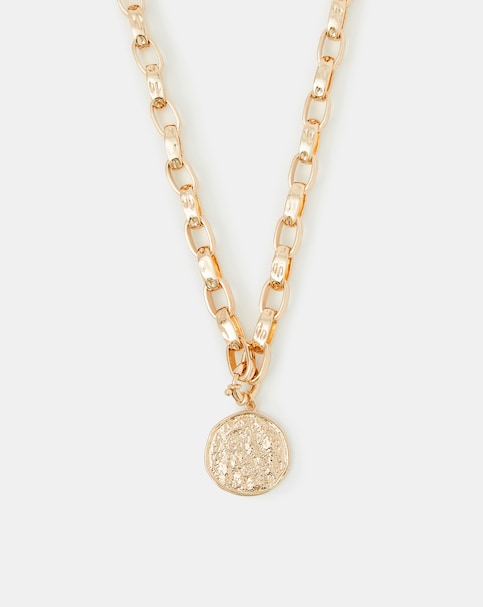 Accessorize Molten Coin Pendant Necklace