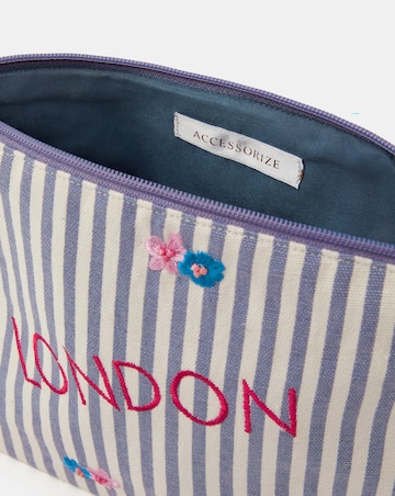 Accessorize London Stripe Make Up Bag