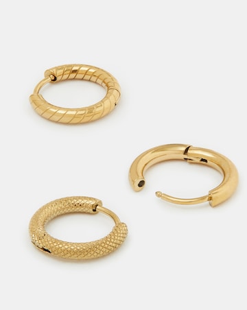 Accessorize 3pk Steel Hoop Earrings