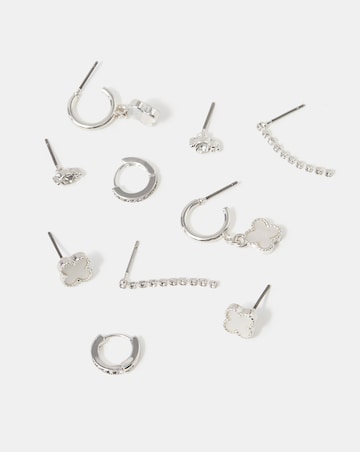 Accessorize 5pk Pearl Clover Earrings