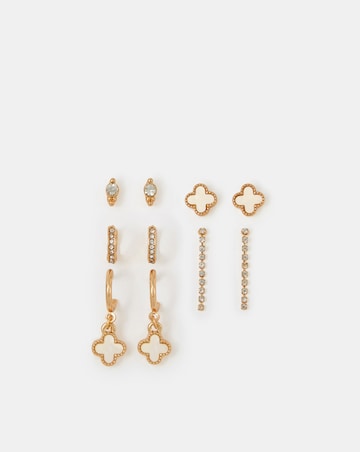 Accessorize 5pk Pearl Clover Earrings