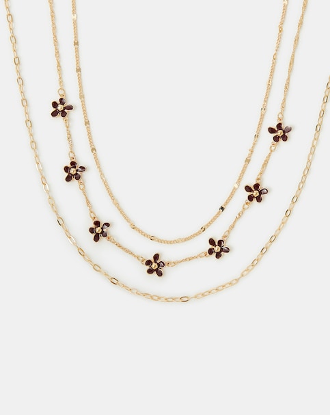 Accessorize 3pk Enamel Flower Necklaces