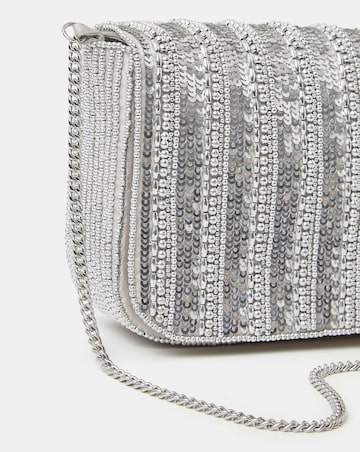 Accessorize Beaded Fold-Over Clutch Bag