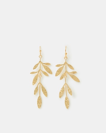 Accessorize Fine Leaf Drop Earrings