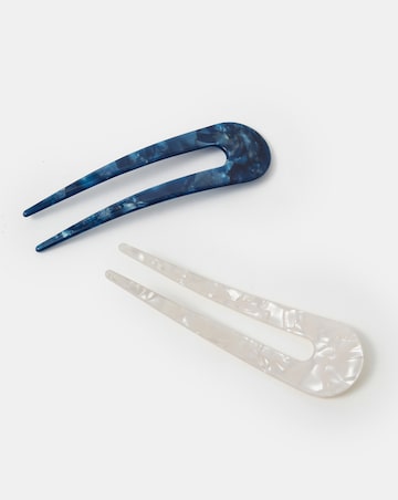 Accessorize 2pk Resin French Hair Pins