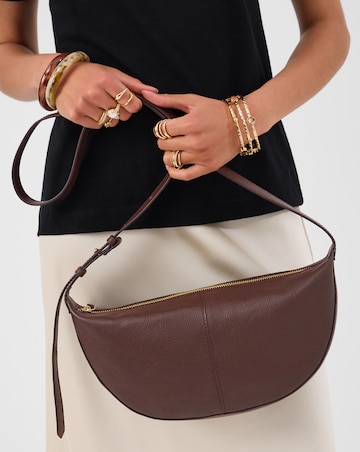 Accessorize Leather Sling Crossbody Bag