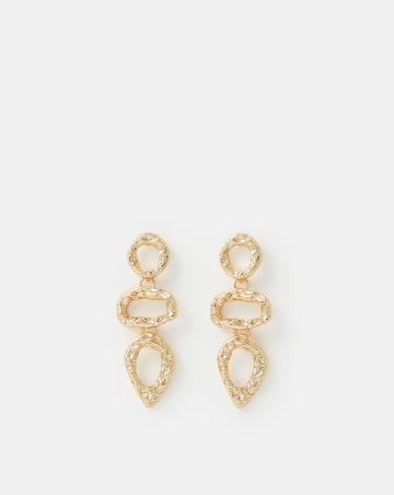 Accessorize Triple Molten Drop Earrings