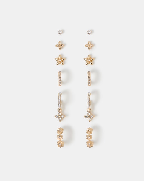 Accessorize 6pk Stud/Hoop Earrings