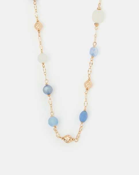 Accessorize Long Beaded Station Necklace
