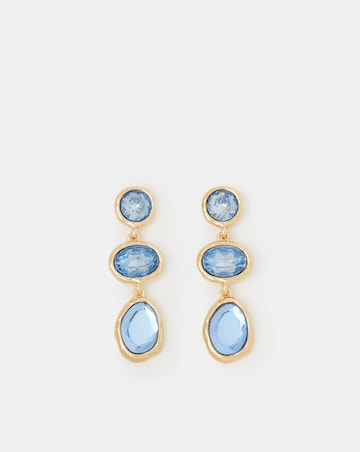 Accessorize Triple Gem Drop Earrings