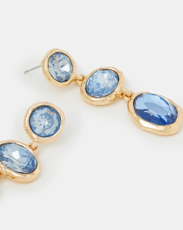 Accessorize Triple Gem Drop Earrings