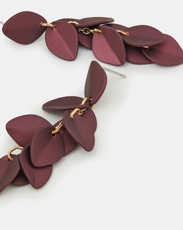 Accessorize Enamel Willow Leaf Earrings