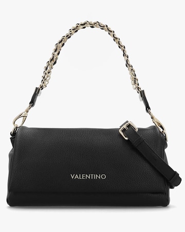 Valentino Bags Lena Flapover Black Cross-Body Bag