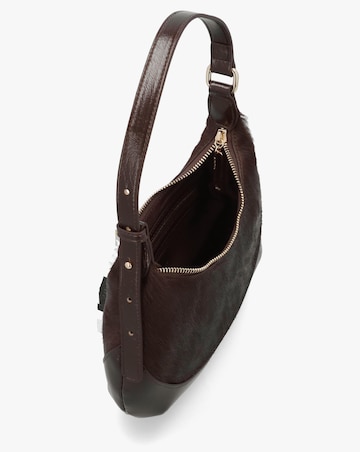 Valentino Bags Apolline Pony Hair Brown Hobo Bag