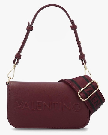 Valentino Bags Bianka Flapover Bordeaux Cross-Body Bag