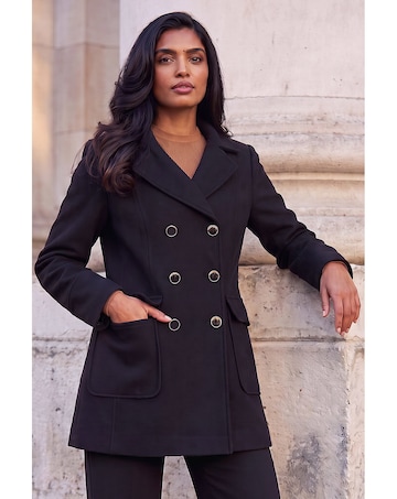 Roman Double Breasted Smart Coat