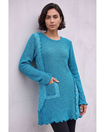 Roman Textured Pocket Longline Jumper