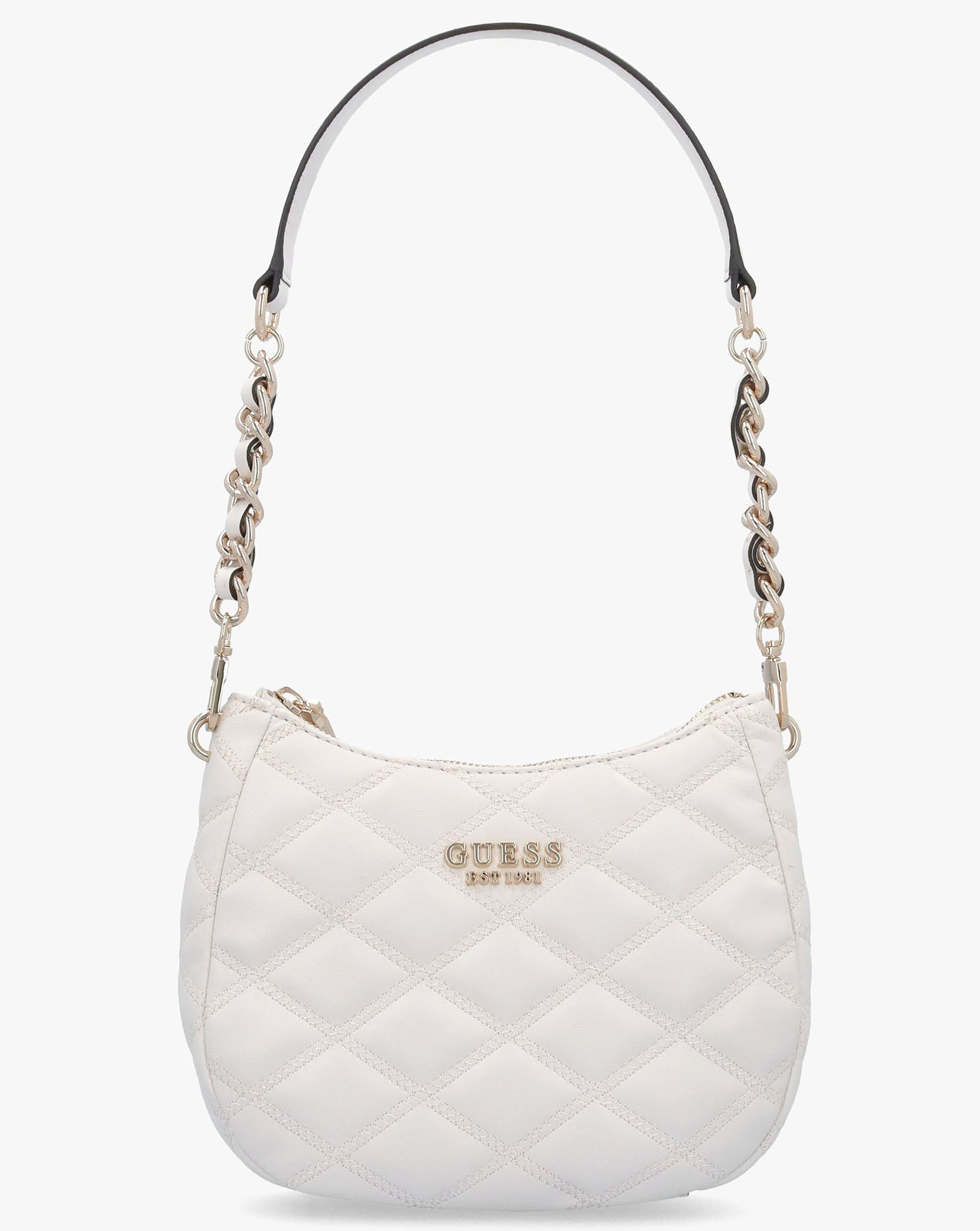 New In - Guess Tamsin Quilted Top Zip Shoulder - Cream