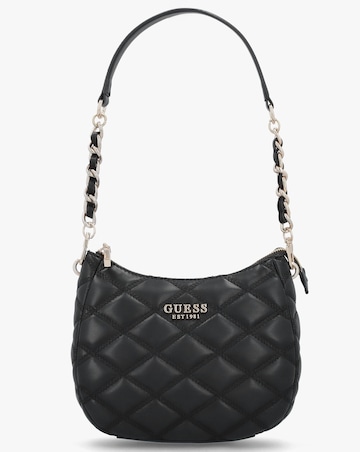 Guess Tamsin Quilted Black Top Zip Shoulder Bag