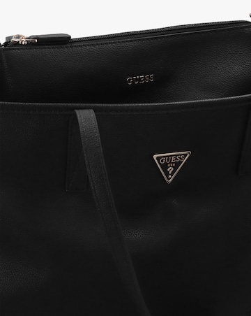 Guess Large Power Play 3 Black Logo Tech Tote Bag