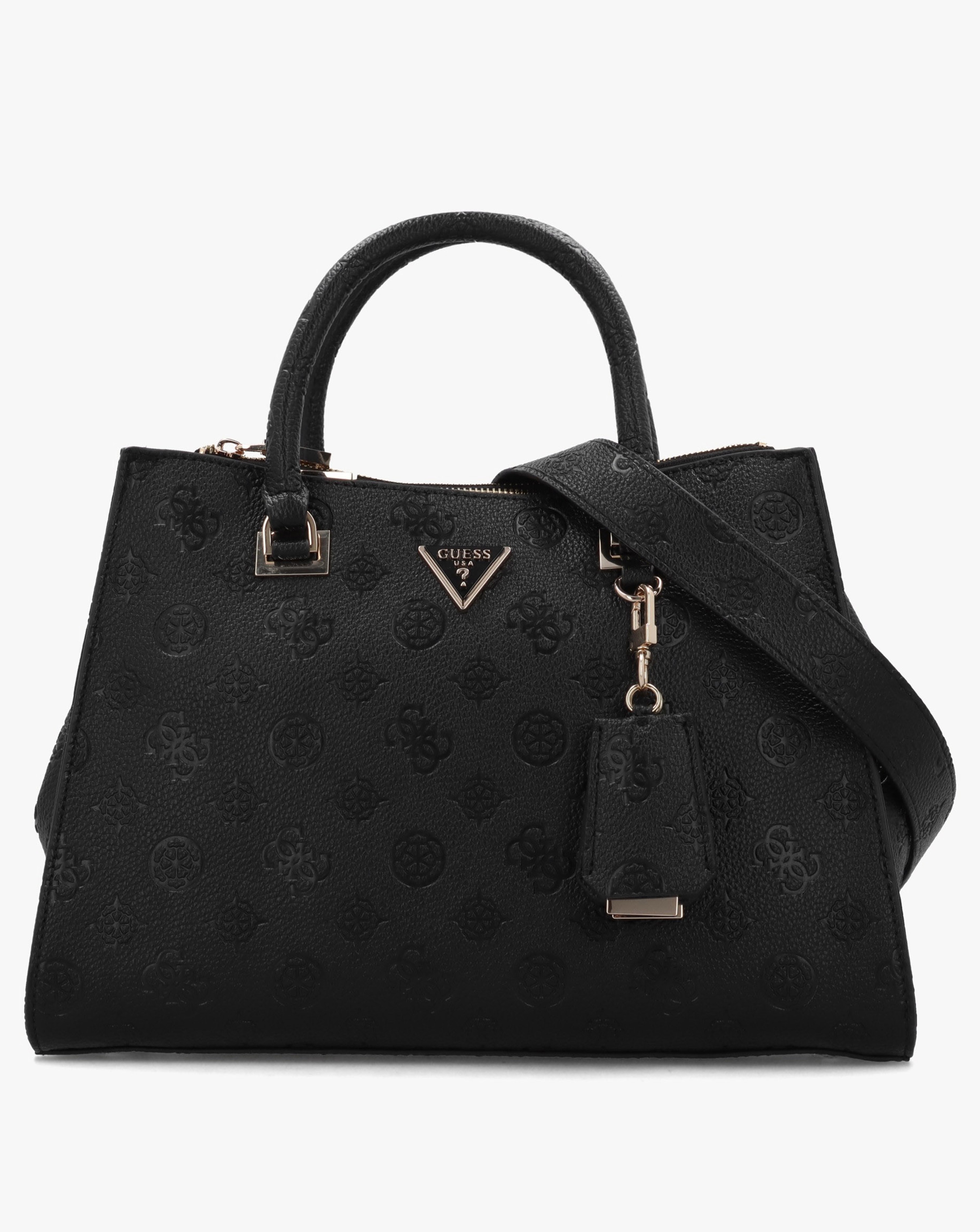 New In - Guess Cresidia II Society Black Satchel