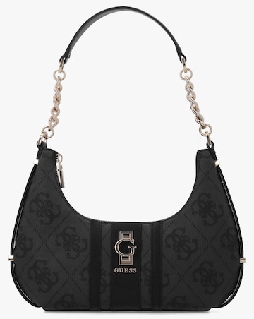 Guess Erenia Top Zip Coal Logo Shoulder Bag