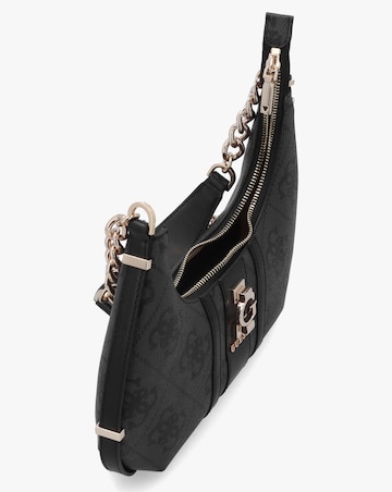 Guess Erenia Top Zip Coal Logo Shoulder Bag