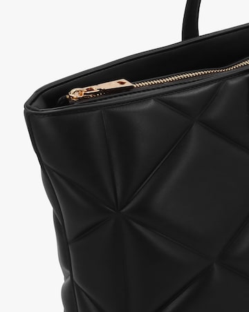 Love Moschino Heart Logo Quilted Pillow Black Shopper Bag