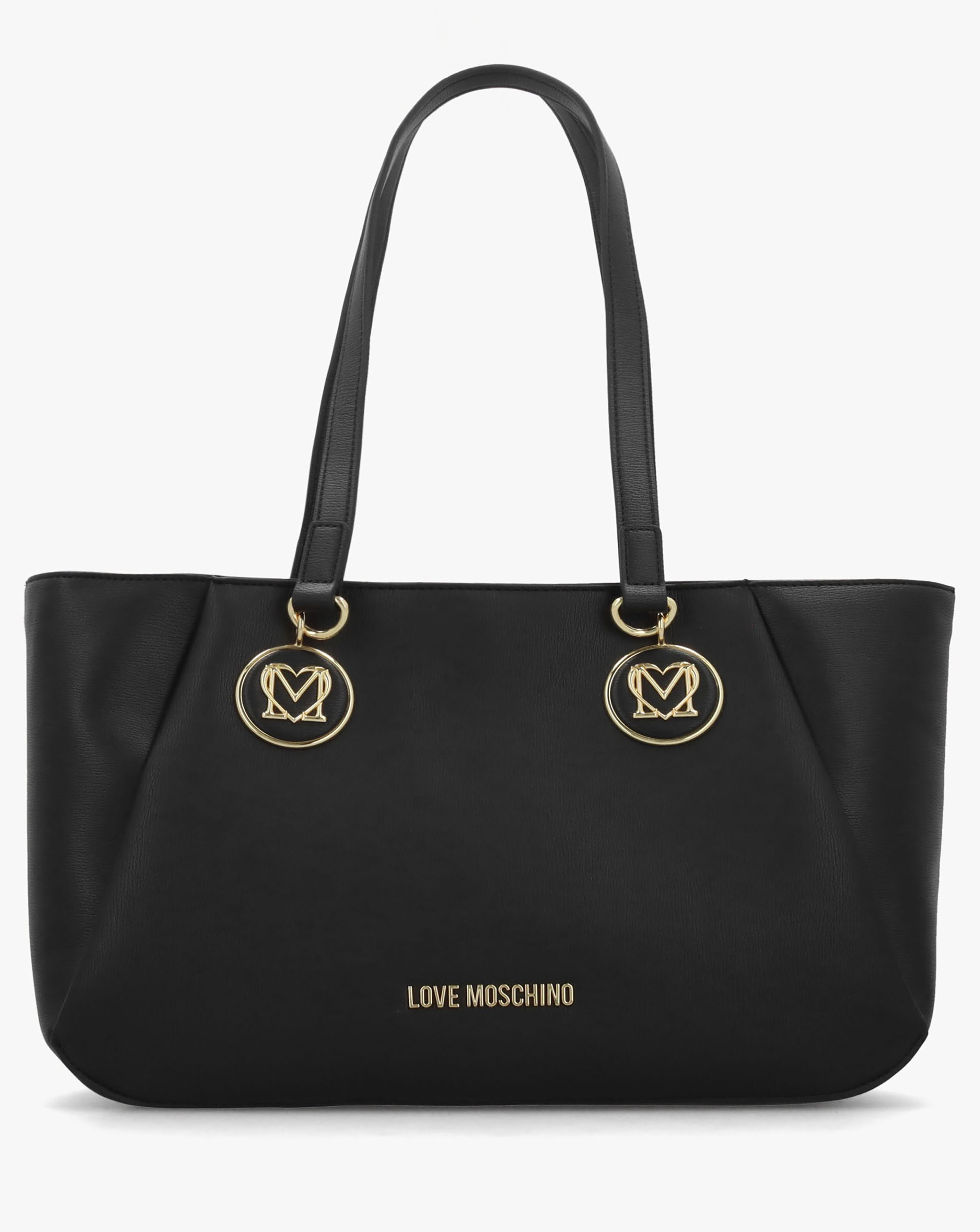 New In - Love Moschino Double Heart Logo Shopper