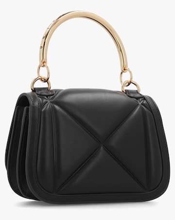 Love Moschino Quilted Black Embossed Top Handle Shoulder Bag
