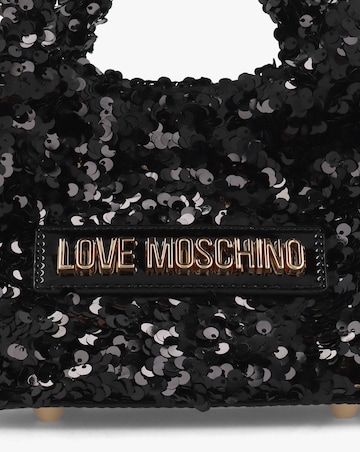 Love Moschino Sequin Black Top Handle Bag