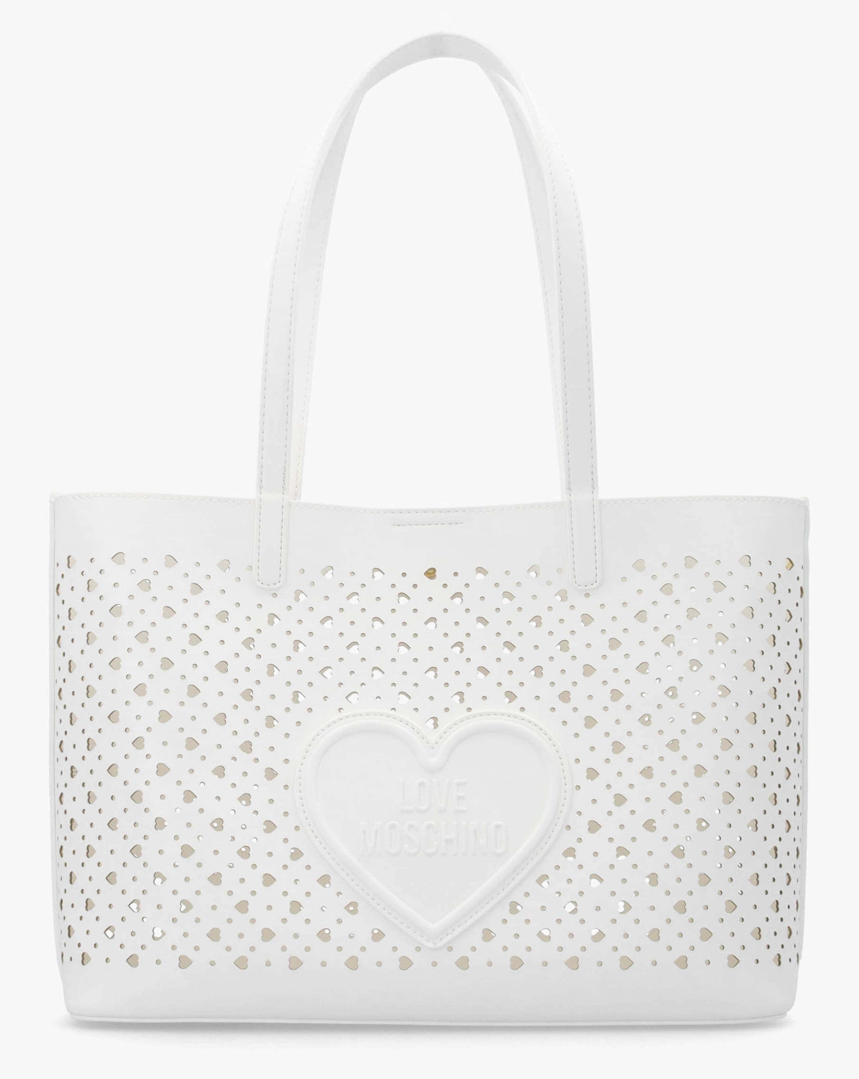 New In - Love Moschino Heart Basket White Tote