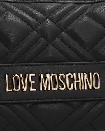 Love Moschino Mini Diamond Quilt Black Hobo Bag