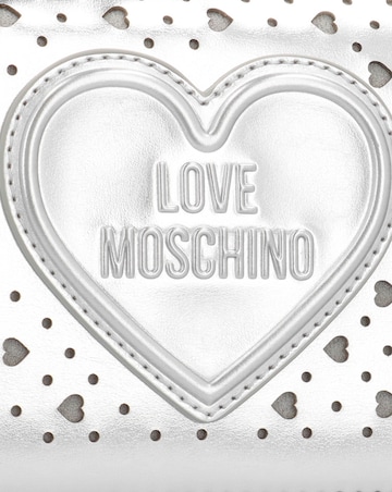 Love Moschino Heart Basket Silver Cross-Body Bag