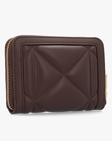 Love Moschino Heart Logo Quilted Pillow  Chocolate Purse