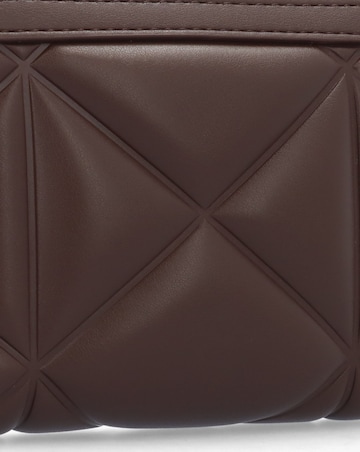 Love Moschino Heart Logo Quilted Pillow  Chocolate Purse