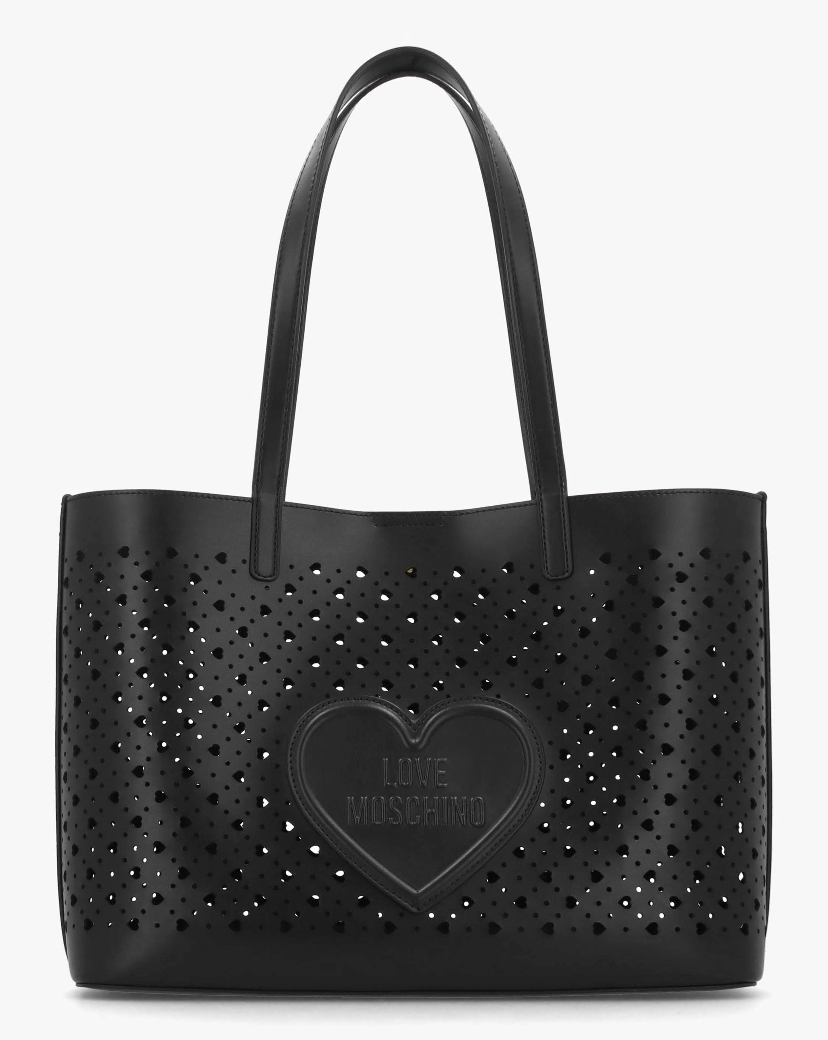 New In - Love Moschino Heart Basket Black Tote