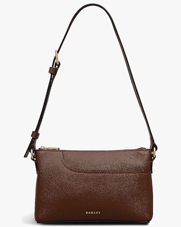 Radley Pockets Mini Top Zip EW Chocolate Leather Shoulder Bag