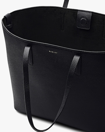Radley Dukes Place Large Open Top Black Leather Tote Bag