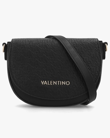 Valentino Bags Falak Black Debossed Logo Cross-Body Bag