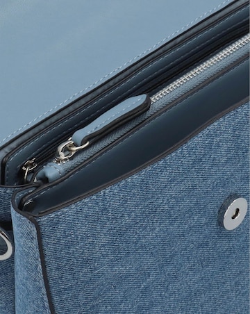 Valentino Bags Bigs Denim Navy Satchel Bag