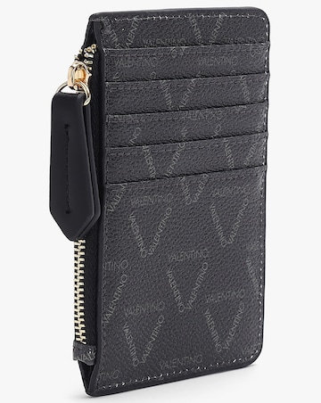 Valentino Bags Lady Black Multi Repeat Logo Card Case