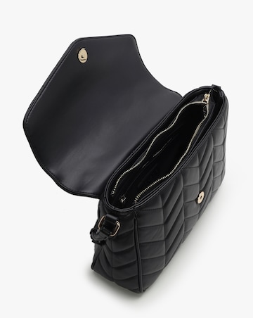 Valentino Bags Petal Quilted Chevron Black Cross-Body Bag