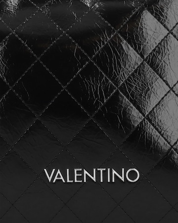 Valentino Bags Wakanda Diamond Quilt Gloss Black Hobo Backpack