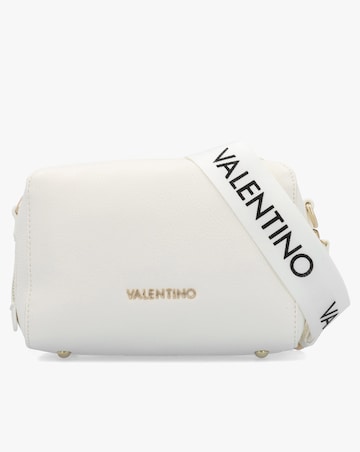 Valentino Bags Pattie Haversack White Pebbled Cross Body Bag